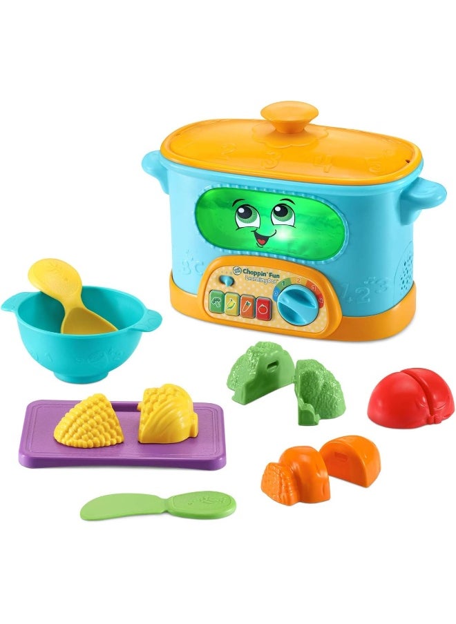 LeapFrog Choppin' Fun Learning Pot, Roleplay Kitchen Toy For Children, Interactive Learning Toy For Pretend Play With Food Names, Recipes And Colours, Gift For 12 Months Plus, English Version  - Image 4