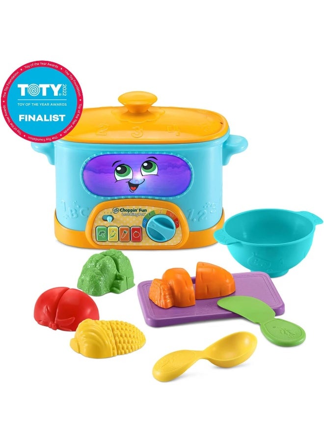 LeapFrog Choppin' Fun Learning Pot, Roleplay Kitchen Toy For Children, Interactive Learning Toy For Pretend Play With Food Names, Recipes And Colours, Gift For 12 Months Plus, English Version  - Image 2