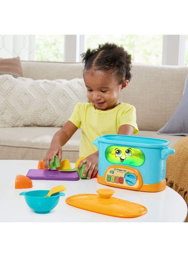 LeapFrog Choppin' Fun Learning Pot, Roleplay Kitchen Toy For Children, Interactive Learning Toy For Pretend Play With Food Names, Recipes And Colours, Gift For 12 Months Plus, English Version  - Image 5
