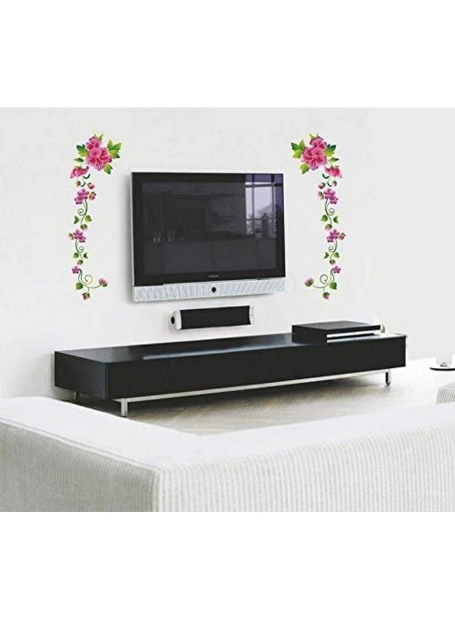 Decals Design 'Flower Vines' Wall Sticker (PVC Vinyl, 70 cm x 25 cm, Multicolour) - Image 2