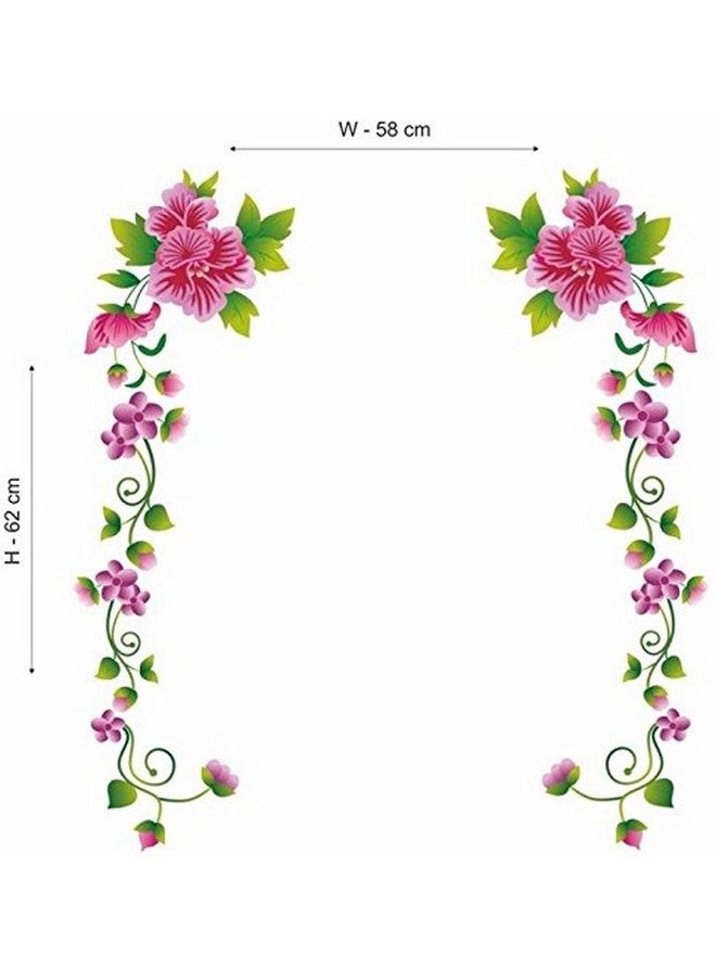 Decals Design 'Flower Vines' Wall Sticker (PVC Vinyl, 70 cm x 25 cm, Multicolour) - Image 3