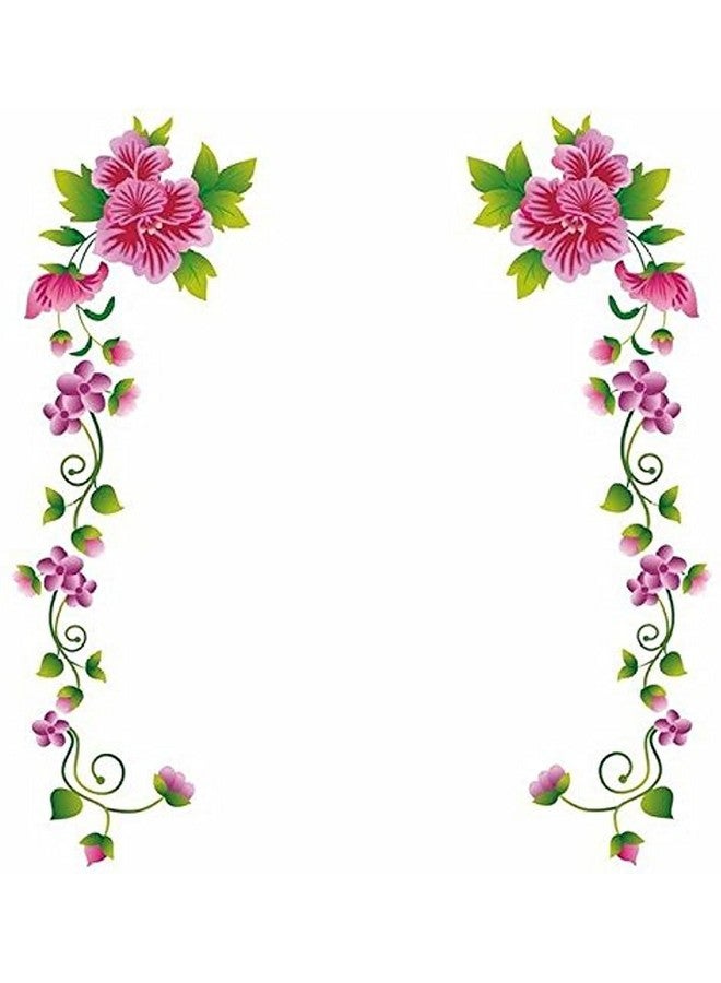 Decals Design 'Flower Vines' Wall Sticker (PVC Vinyl, 70 cm x 25 cm, Multicolour) - Image 1
