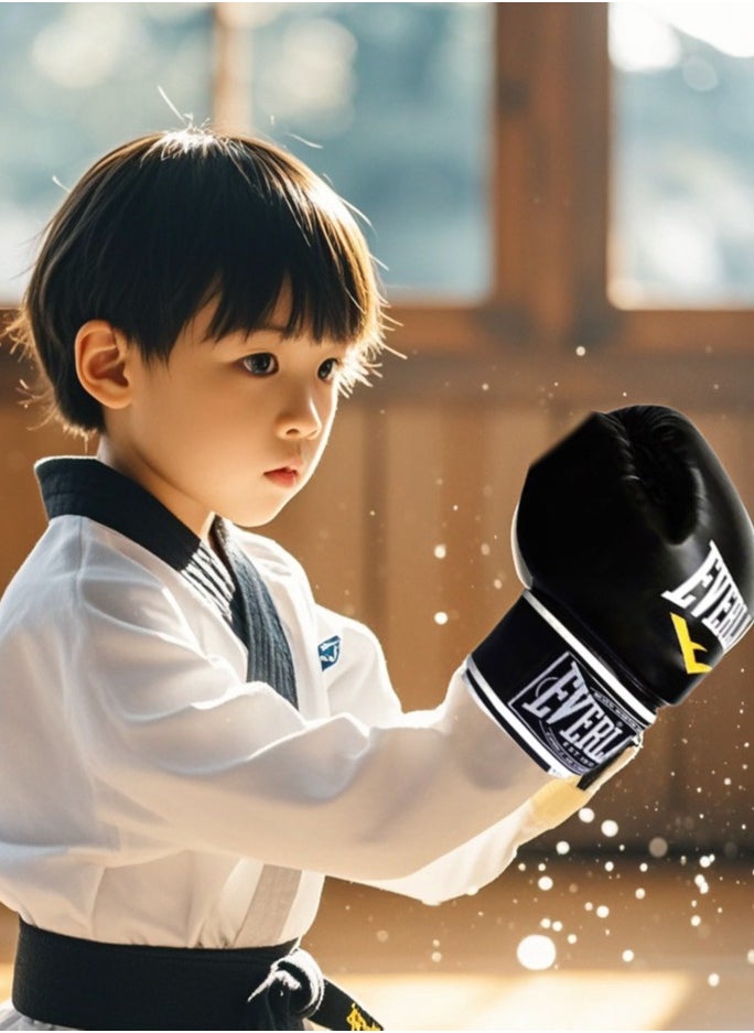 EVERLAST Professional Kids Boxing Gloves Black 8oz｜Ages 7-13｜Competition-Grade Training  - Image 1