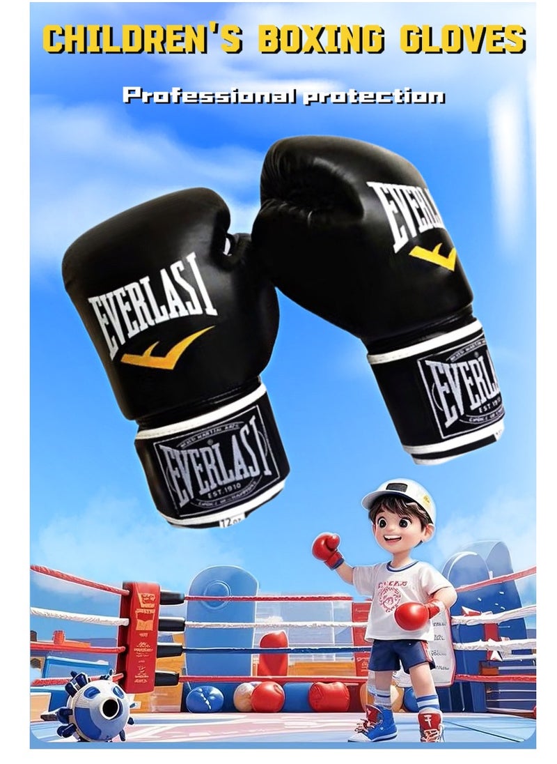 EVERLAST Professional Kids Boxing Gloves Black 8oz｜Ages 7-13｜Competition-Grade Training  - Image 2