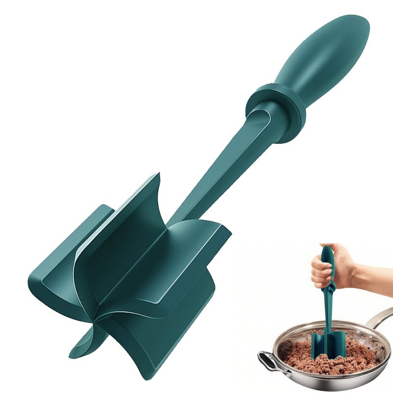 Febvao Meat Chopper,Ground Beef Meat Masher,Ground Beef Chopper Tool,Hamburger Smasher Tool,Plastic Meat Spatula Chopper,Meat Separator Kitchen Tool for Food Potato Bean - Image 1