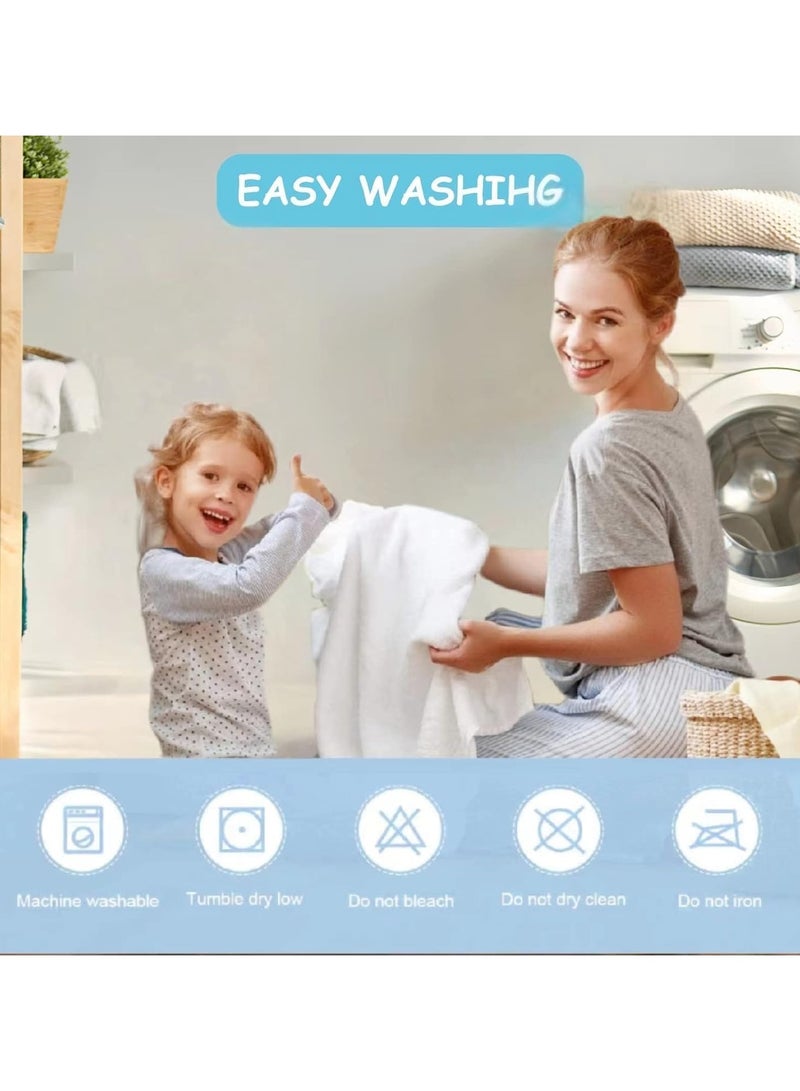 غنافوتو منشفة أطفال قطنية بغطاء رأس، منشفة حمام لطيفة لحديثي الولادة والرضع والأطفال الصغار، مناشف أطفال بغطاء رأس للبنات والأولاد 80 * 80 سم - Image 4