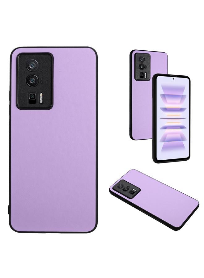 جراب جلدي فردي لهاتف Xiaomi Poco F5 Pro 5G R20 (أرجواني)