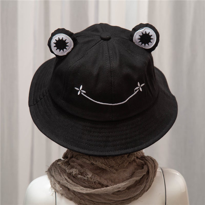 Fashionable Children'S Hats, Trendy Korean Style Frog Fisherman Hats, Cute Student Sunshade Basin Hats - Image 3