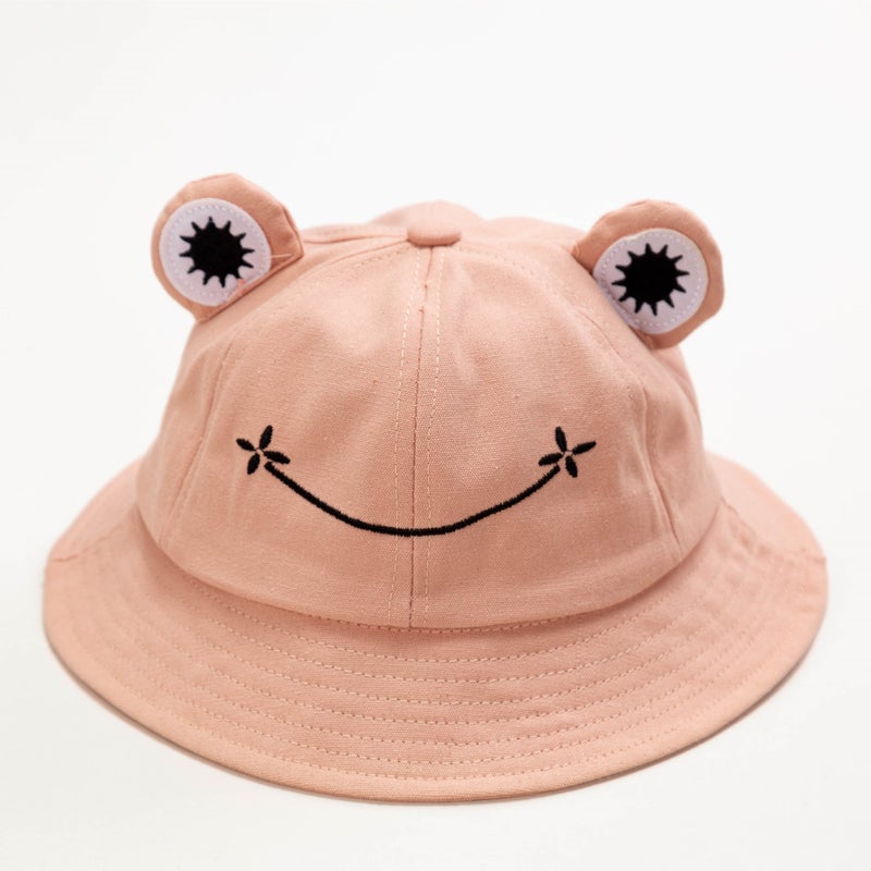 Fashionable Children'S Hats, Trendy Korean Style Frog Fisherman Hats, Cute Student Sunshade Basin Hats - Image 1