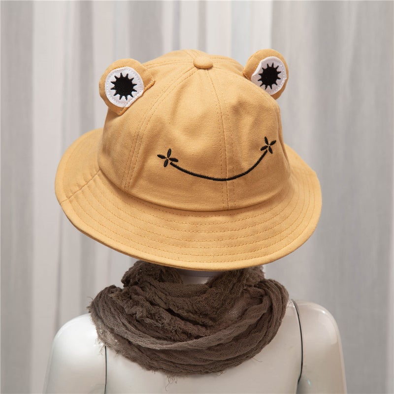 Fashionable Children'S Hats, Trendy Korean Style Frog Fisherman Hats, Cute Student Sunshade Basin Hats - Image 4
