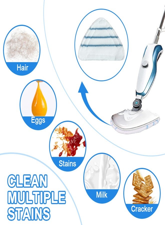 Planially 4 Pack Reusable Mop Pads Compatible with True & Tidy STM-500, STM-700 Steam Mops, Refills for Turonic ST3 Steam Mop Microfiber Washable Pads, Cloths for Floor Cleaning, Scrubbing and Floor Caring - Image 5