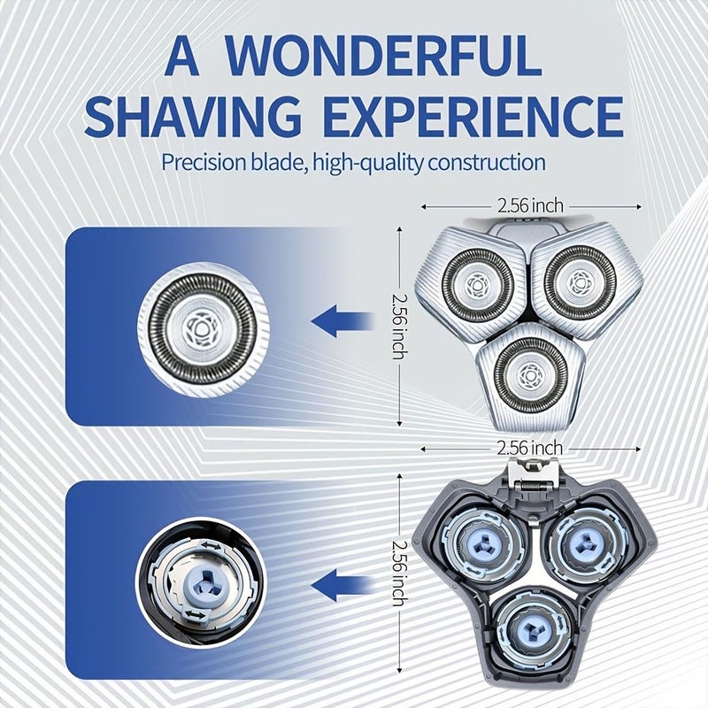 Replacement Heads Compatible with Philips Norelco Shavers Series 7000 5000 Electric Razor Blades Gray 1 Pack Shaver Heads Plus Cleaning Brush For Wet Dry Use Easy Install - Image 3