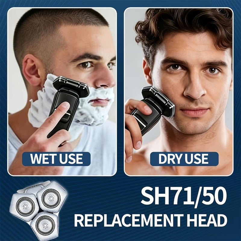 Replacement Heads Compatible with Philips Norelco Shavers Series 7000 5000 Electric Razor Blades Gray 1 Pack Shaver Heads Plus Cleaning Brush For Wet Dry Use Easy Install - Image 4