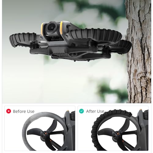 FSIDIWT Avata 2 Propeller Guard Protector AntiCollision Prop Bumper Silicone Protective Cover Ring for DJI Avata 2 Accessories Black - Image 3