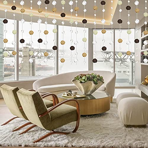 Pomeat 15pcs Wicker Rattan Balls Decorative Ball Orbs Vase Fillers Table Decor, Wedding Party Decoration, Decorative Balls for Centerpiece Bowls - Image 3