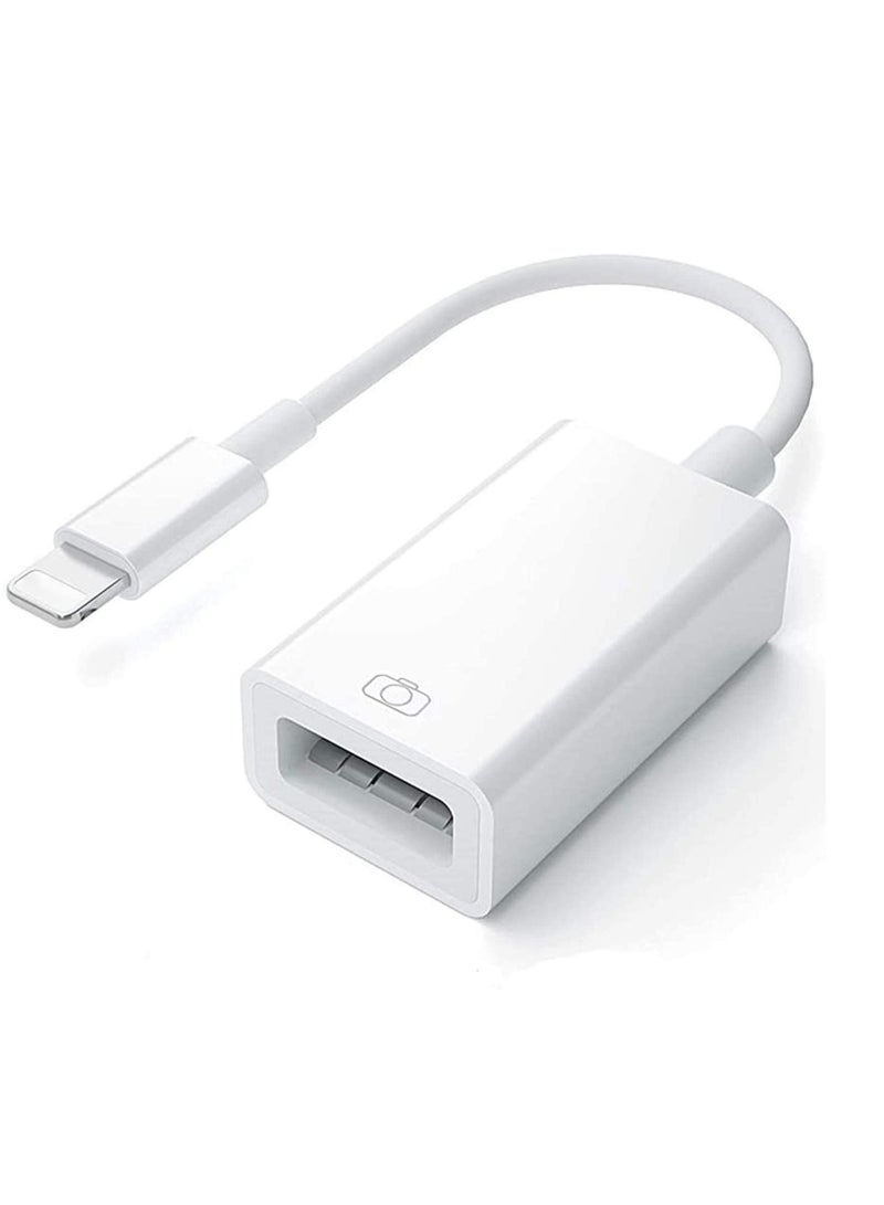 KASTWAVE "[Apple MFi Certified]USB Camera Adapter for Apple Lightning to USB 3.0, OTG Cable Adapter Compatible with iPhone/iPad, USB Female Supports Connect Card Reader, U Disk, Keyboard, Mouse, USB Flash Driv - Image 1