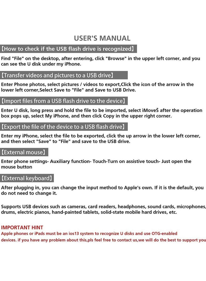 KASTWAVE "[Apple MFi Certified]USB Camera Adapter for Apple Lightning to USB 3.0, OTG Cable Adapter Compatible with iPhone/iPad, USB Female Supports Connect Card Reader, U Disk, Keyboard, Mouse, USB Flash Driv - Image 4