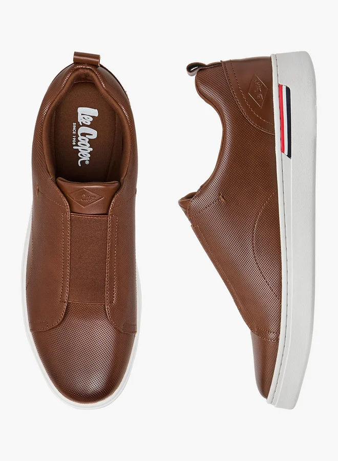Lee Cooper Men's Solid Slip-On Loafers with Pull Tabs