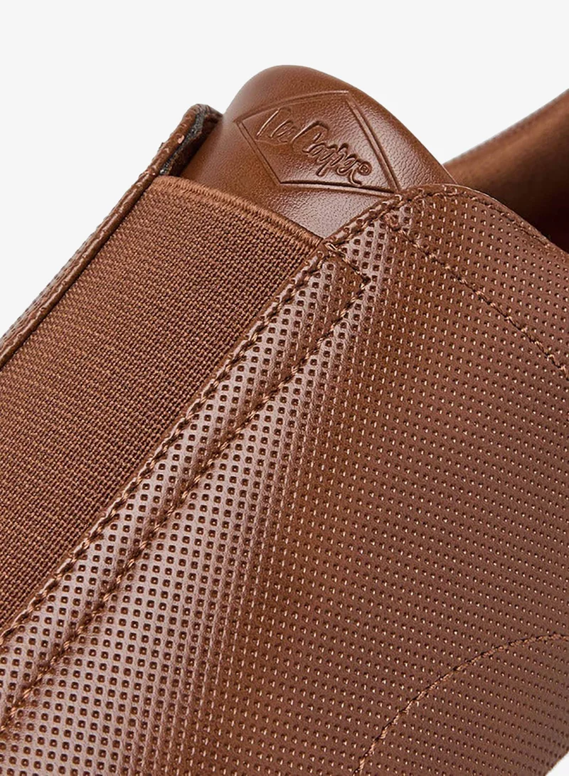 Lee Cooper Men's Solid Slip-On Loafers with Pull Tabs