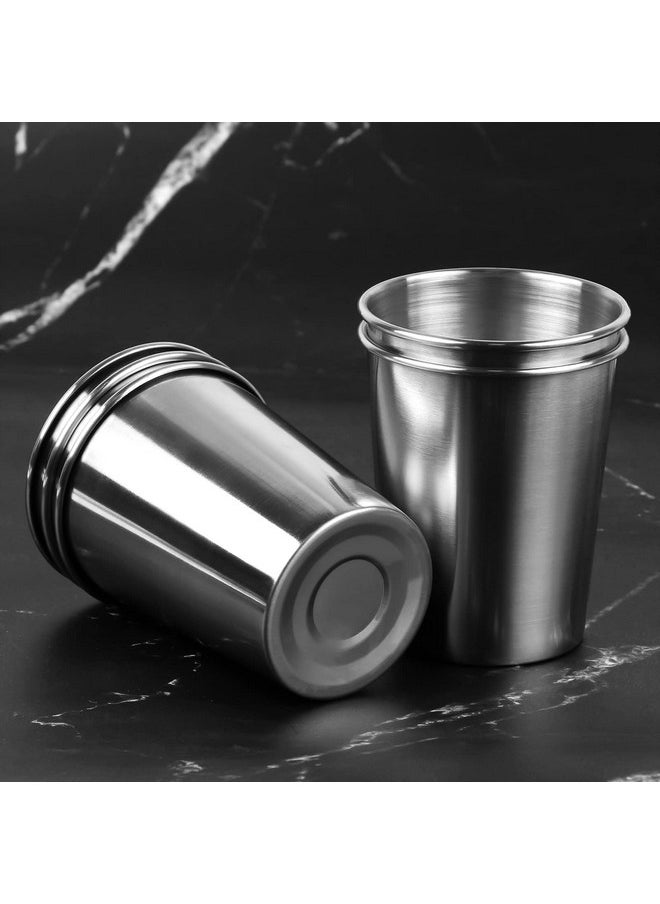 CABAX - 8 Ounce 230Ml Stainless Steel Cups Shatterproof Pint Drinking Cups Metal Drinking Glasses For Kids And Adults, 5 Pack - Image 1