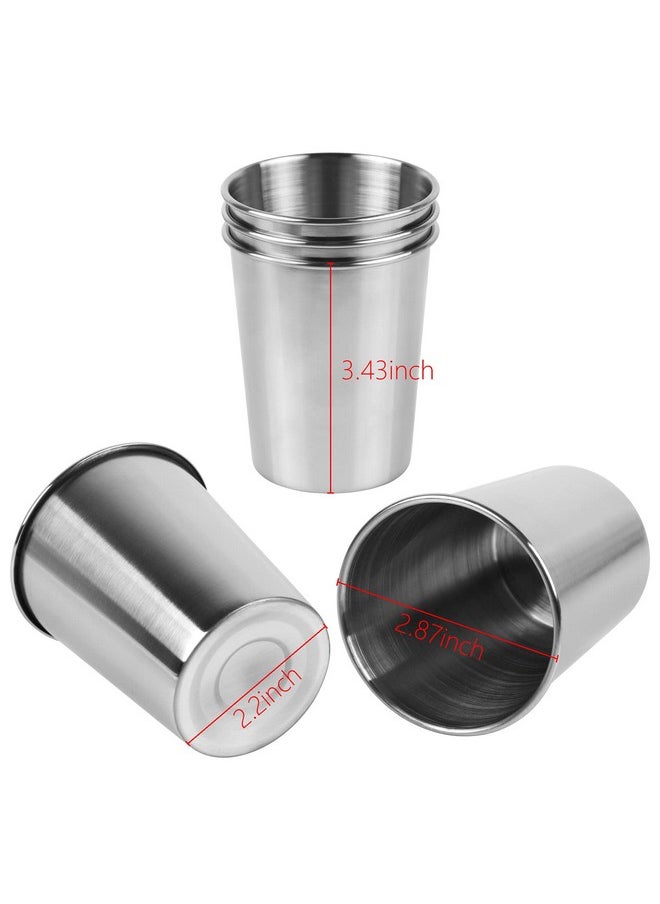 CABAX - 8 Ounce 230Ml Stainless Steel Cups Shatterproof Pint Drinking Cups Metal Drinking Glasses For Kids And Adults, 5 Pack - Image 1