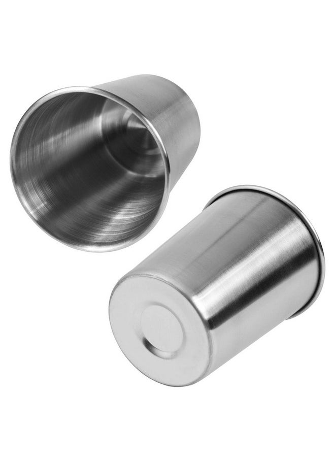 CABAX - 8 Ounce 230Ml Stainless Steel Cups Shatterproof Pint Drinking Cups Metal Drinking Glasses For Kids And Adults, 5 Pack - Image 1