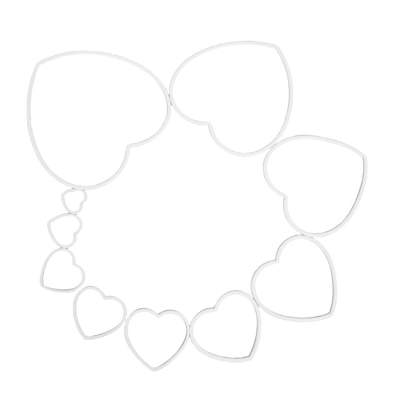10pcs Dreamcatcher Hoops: Heart Shape Dreamcatcher Hoops - Macrame Making Supplies Small Craft Macrame - Image 1