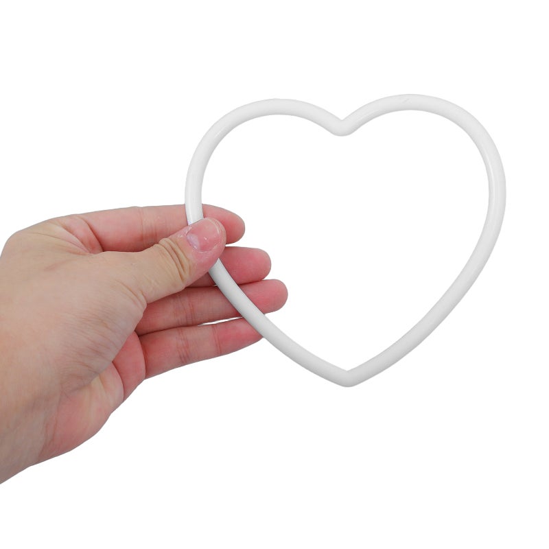 10pcs Dreamcatcher Hoops: Heart Shape Dreamcatcher Hoops - Macrame Making Supplies Small Craft Macrame - Image 2