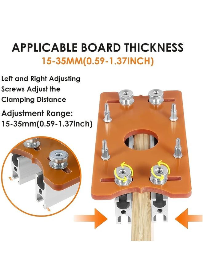 1 Set 2 in 1 Woodworking Router Slotting Positioner Invisible Fasteners Clamping Fixture - Image 5