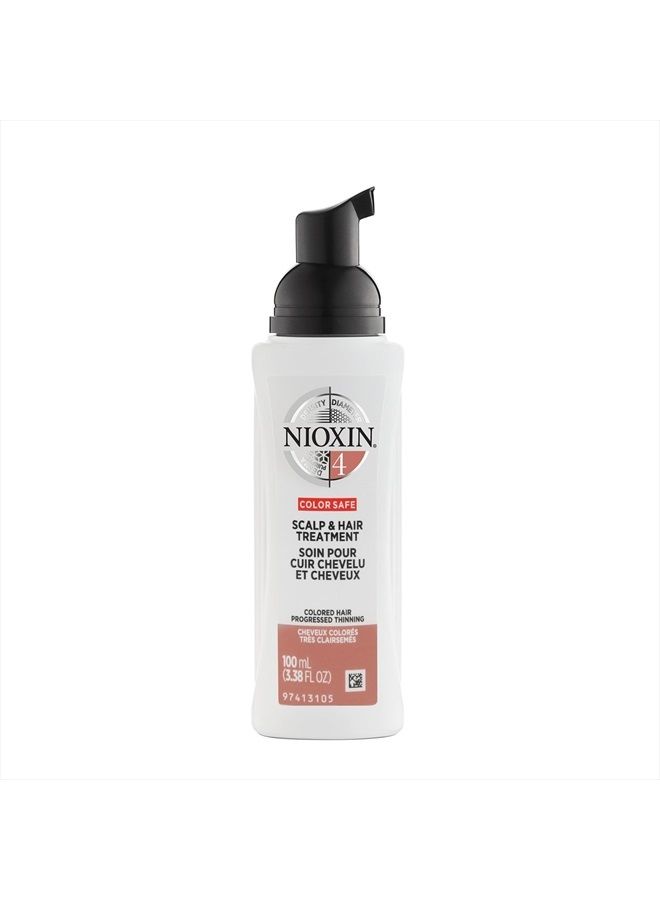 Nioxin System 4 Scalp & Hair Leave-In Treatment, Restore Hair Fullness, Prevent & Relieve Dry Scalp Symptoms, For Color Treated Hair with Progressed Thinning, 3.4 oz - Image 1