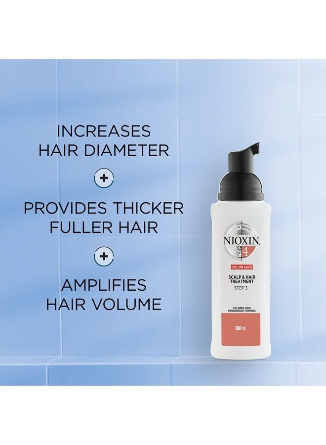Nioxin System 4 Scalp & Hair Leave-In Treatment, Restore Hair Fullness, Prevent & Relieve Dry Scalp Symptoms, For Color Treated Hair with Progressed Thinning, 3.4 oz - Image 2