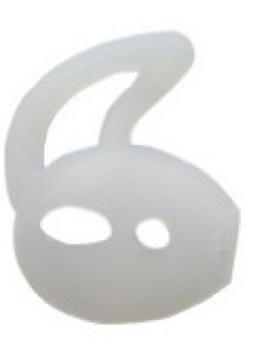 For Airpods Headphone Covers TWS Huawei Xiaomi Rammer Silicone Earbuds Earbuds Ear Cap Apple Second Generation Headset-Color:Transparent (double Hole With Ears)-Model:ES32  ES62  ES68