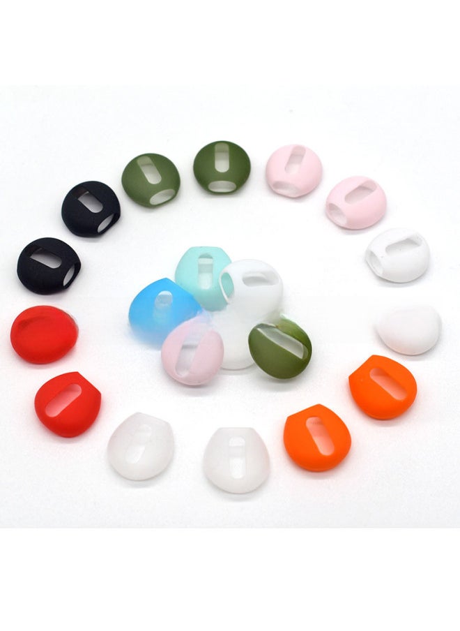 Generic - For Airpods Headphone Covers TWS Huawei Xiaomi Rammer Silicone Earbuds Earbuds Ear Cap Apple Second Generation Headset-Color:Transparent (double Hole With Ears)-Model:ES32  ES62  ES68 - Image 1