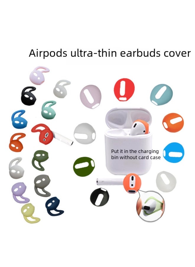 Generic - For Airpods Headphone Covers TWS Huawei Xiaomi Rammer Silicone Earbuds Earbuds Ear Cap Apple Second Generation Headset-Color:Transparent (double Hole With Ears)-Model:ES32  ES62  ES68 - Image 1