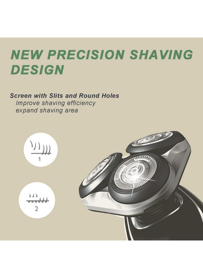 KRSURERICHER - Sh50/52 Replacement Heads For Philips Norelco Shavers Series 5000 Powertouch Oem Sh50 Multiprecision Blades Upgrade Head (6 Count) - Image 1