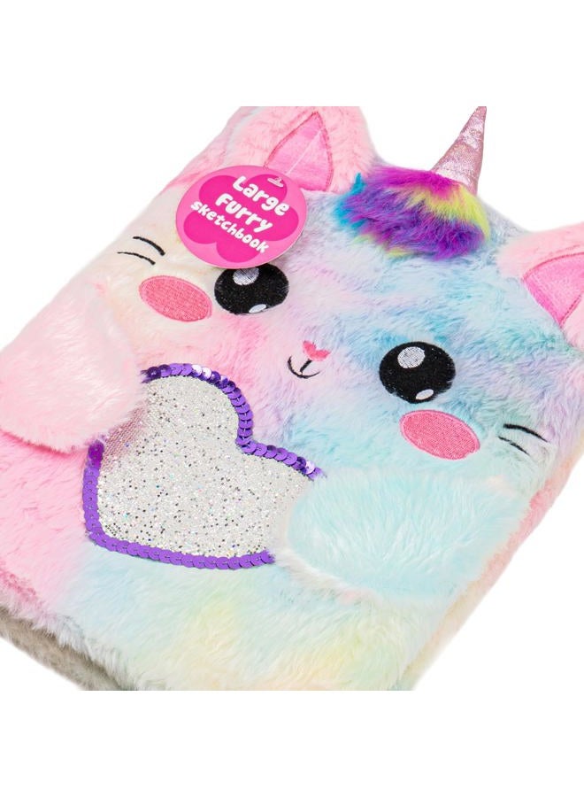 VOTUM Fuzzy Sketch Book: Personalized Artist Sketchbook: Sketching, Drawing and Creative Doodling. Notebook and Sketchbook to Draw and Journal (Cat Unicorn) - Image 5