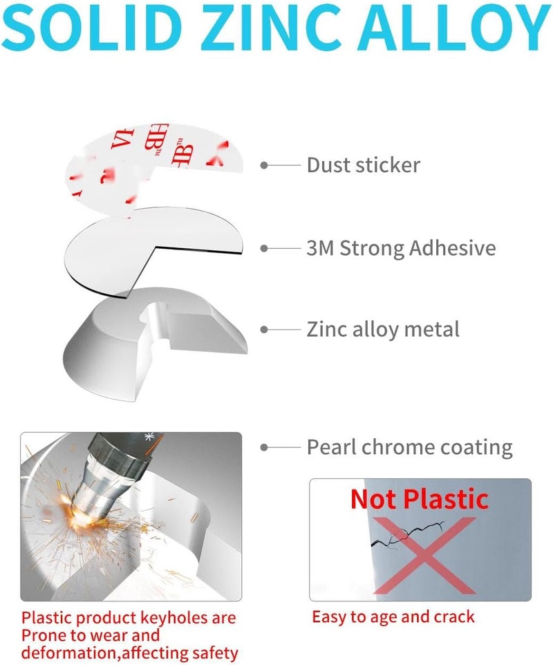 LORADAR Anchor Plate Adhesive Security Plate with Slot for Cables to Lock Down Laptops, Tablets, Monitors,iPhone Smart Phone, MacBook Pad Ipad, Tablet, Other Electronic Products (Silver 5Pack) - Image 3