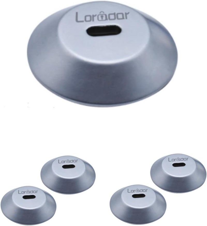 LORADAR Anchor Plate Adhesive Security Plate with Slot for Cables to Lock Down Laptops, Tablets, Monitors,iPhone Smart Phone, MacBook Pad Ipad, Tablet, Other Electronic Products (Silver 5Pack) - Image 1