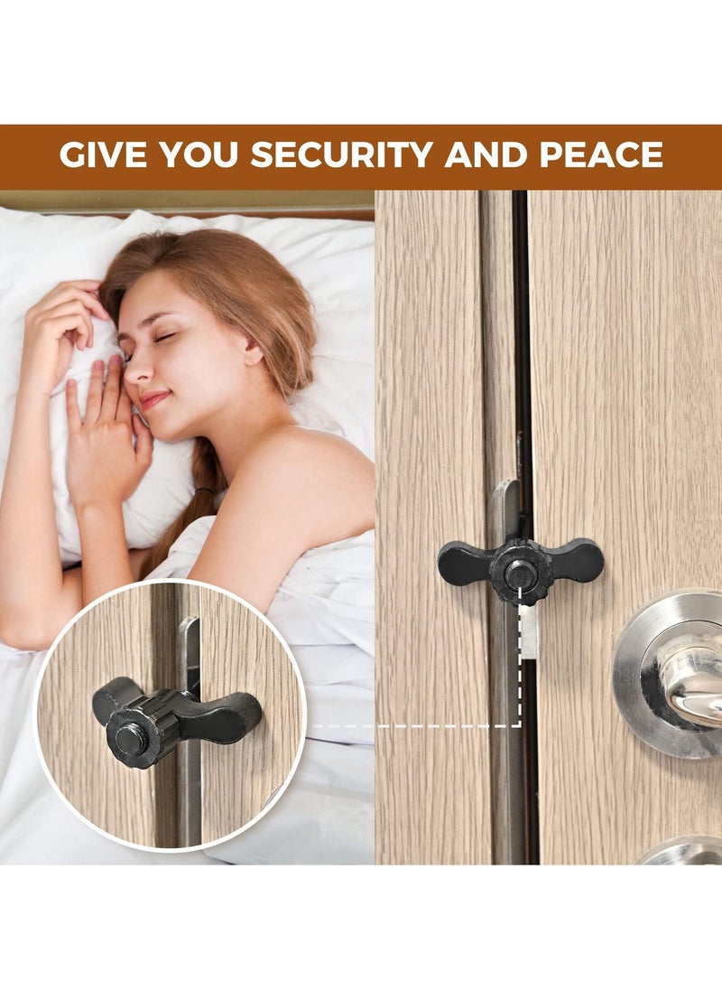 Y&D SYOSI 2 Pcs Portable Travel Door Locks, Hotel Anti-Theft Lock for Additional Privacy and Safety, Sturdy Stainless Steel Travel, Business Trip Homeuse Protect Personal Safety  - Image 4