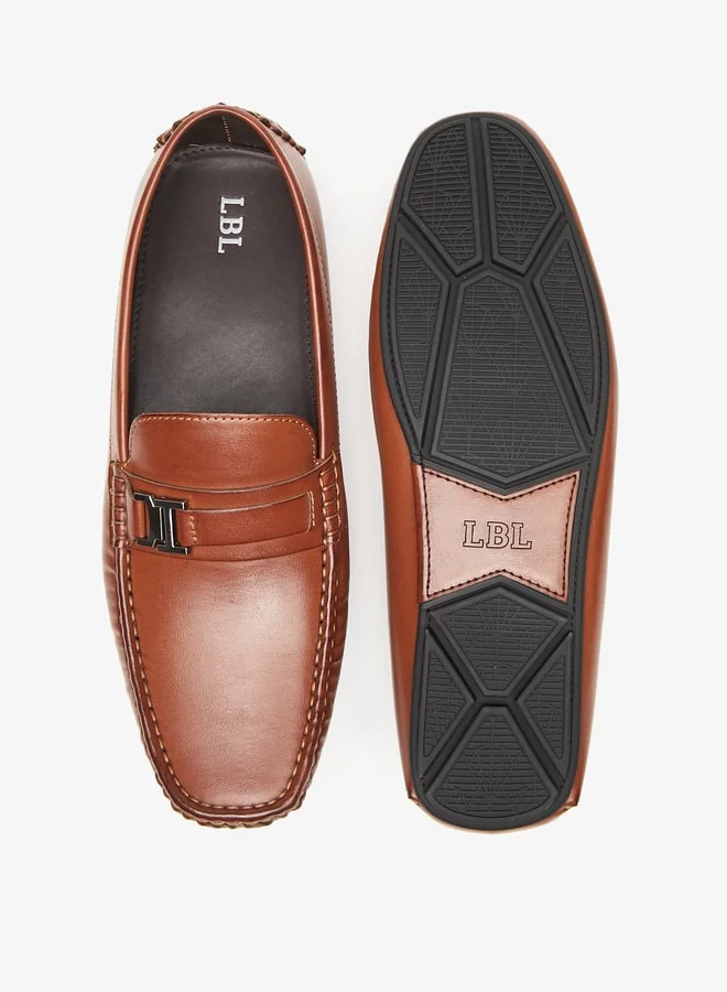 ال بي ال من شو اكسبرس Men's Solid Slip-On Moccasins