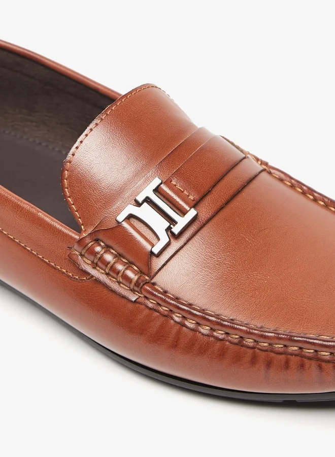 ال بي ال من شو اكسبرس Men's Solid Slip-On Moccasins