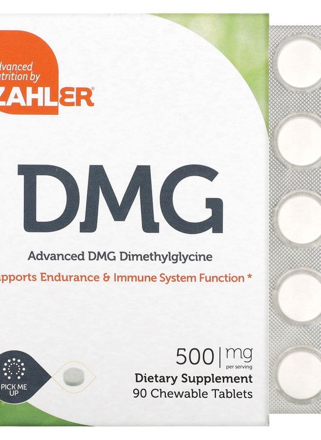 Zahler Advanced DMG Dimethylglycine 500 mg 90 Chewable Tablets 