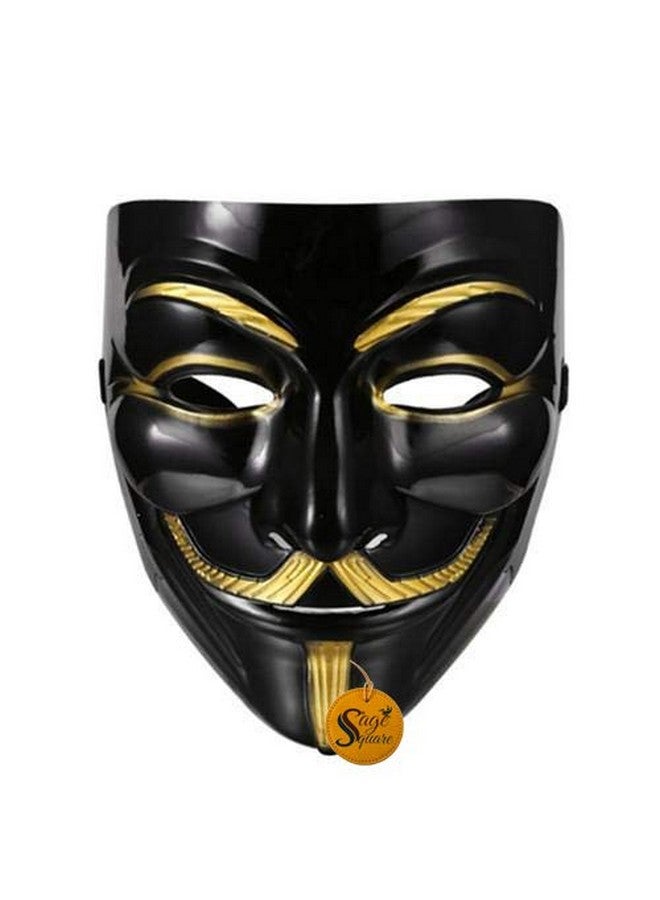 Sage Square Legendary Face Mask for Cosplay Theme Parties. (Vendetta Black) - Image 1