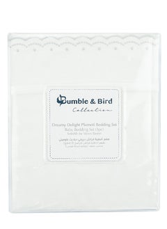 Bumble & Bird Bumble & Bird - Plumeti Baby Bedding Set For Moses Basket - 3pcs - Grey  - Image 2