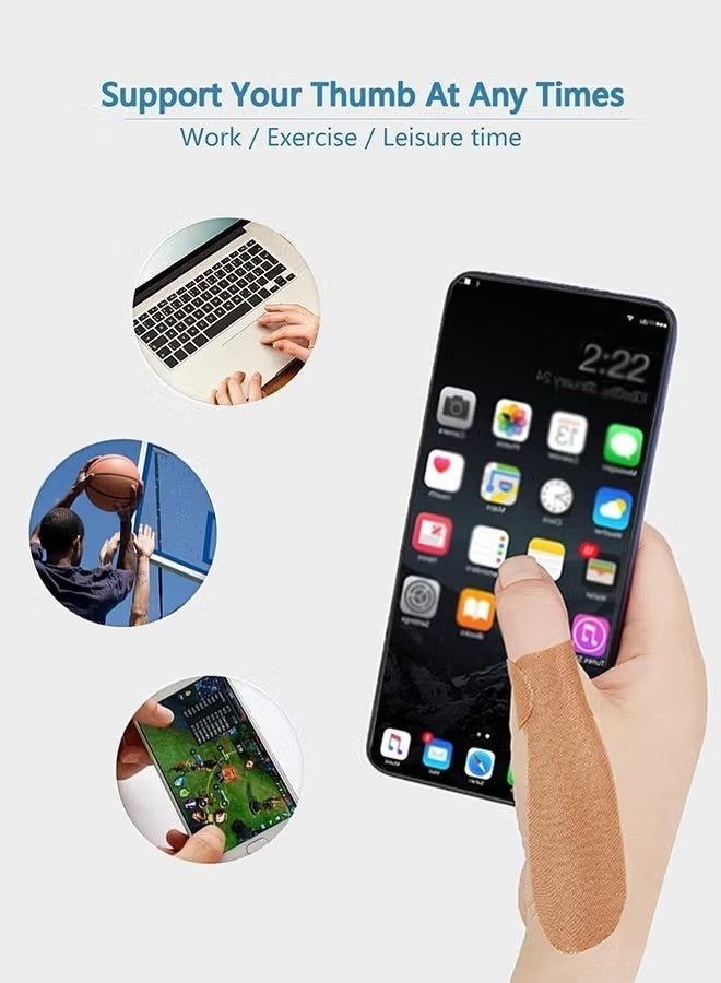 شريط دعم الإبهام لتخفيف آلام التهاب المفاصل (40 قطعة)، ضمادة إبهام ذاتية اللصق مرنة قابلة للتعديل، رقعة إصبع الزناد للأعمال المنزلية الرياضية واستقرار المفاصل والتعافي من الإصابات - Image 3