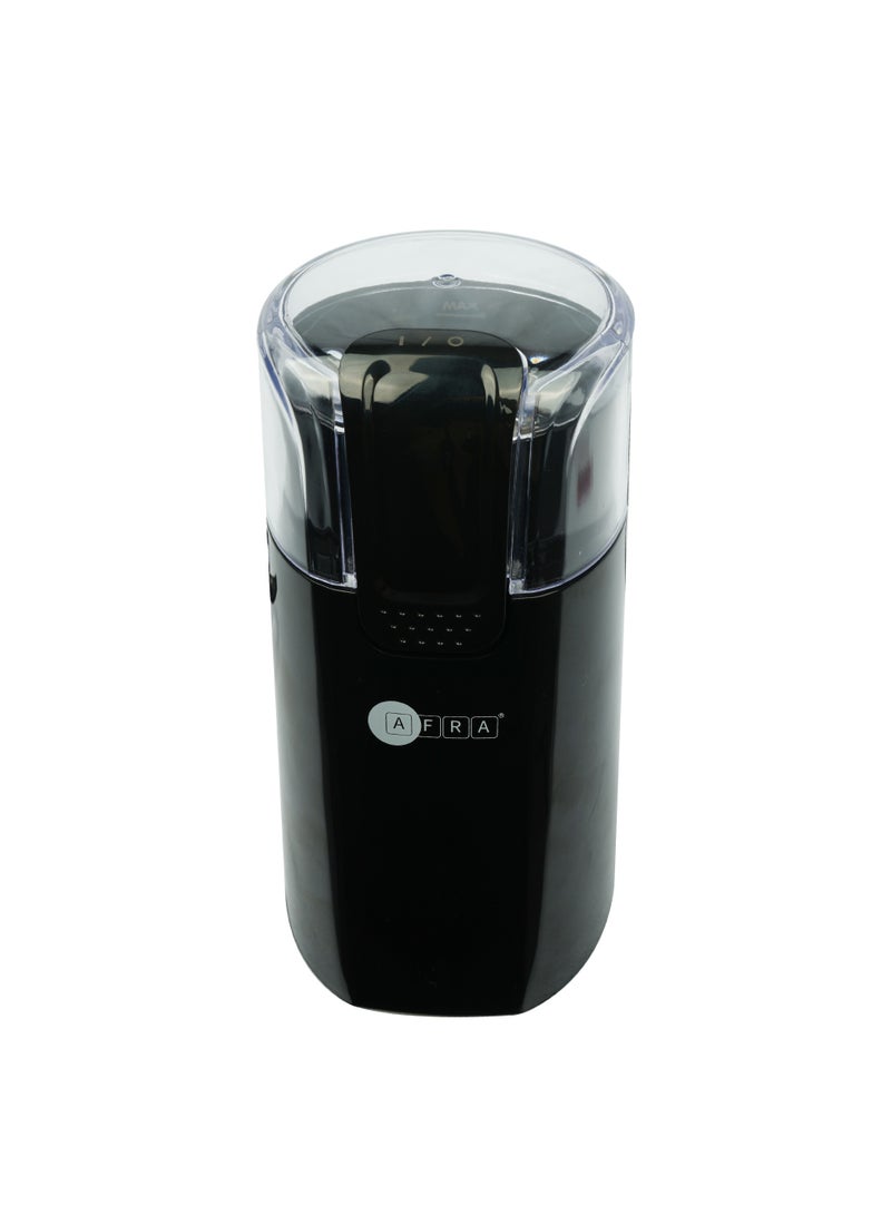 عفرا مطحنة قهوة AFRA بقوة 150 وات، سعة 60 جرام، لون أسود، غطاء شفاف قابل للتعديل، حاصلة على شهادة GMARK ESMA RoHS وCB - Image 3