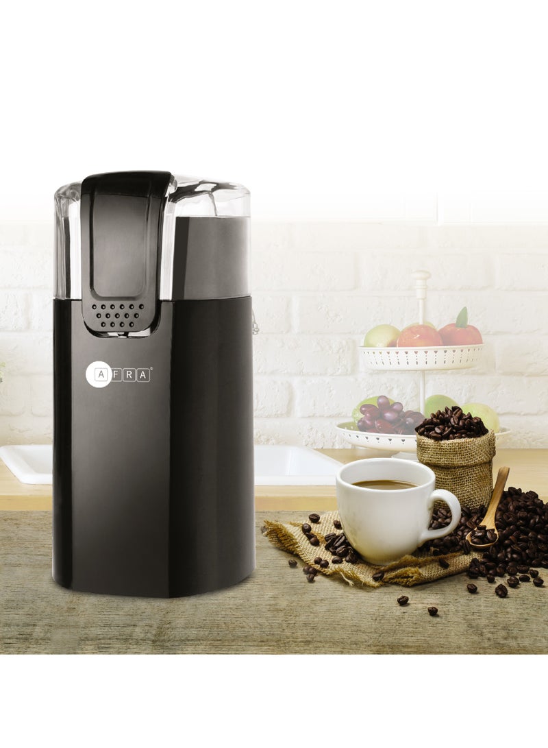 عفرا مطحنة قهوة AFRA بقوة 150 وات، سعة 60 جرام، لون أسود، غطاء شفاف قابل للتعديل، حاصلة على شهادة GMARK ESMA RoHS وCB - Image 5