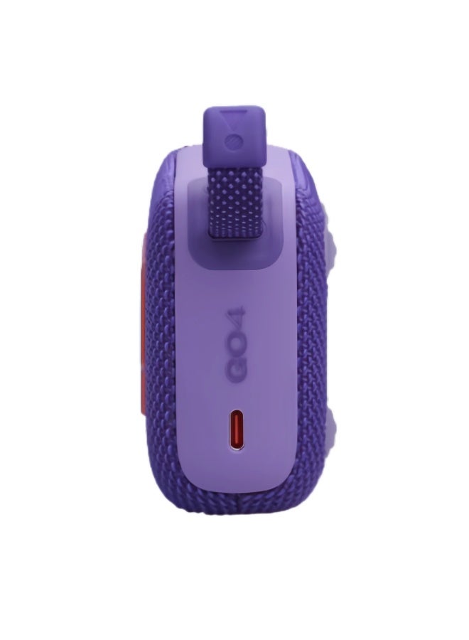 جي بي إل مكبر صوت Go4 محمول ومقاوم للماء، صوت احترافي قوي مع جهير عميق، بطارية مدمجة تدوم 7 ساعات، مصنوع جزئيًا من مواد معاد تدويرها (لون أرجواني). - Image 4