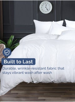Siesta Zen Siesta Zen Microfiber Duvet Cover Set – Ultra Soft, Wrinkle-Resistant, Breathable & Lightweight –  Button Closure – Machine Washable Bedding Set (1 Cover + 2 Pillowcases)  - Image 4