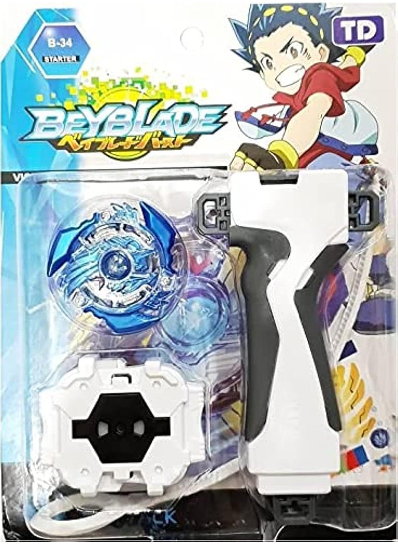 Classic Metal 4D Battle Beyblade Spinning Top with Launcher, B-34